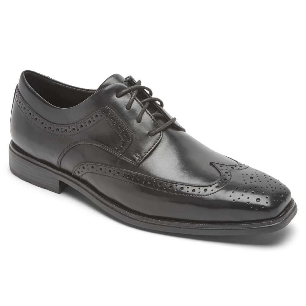 Zapatos De Vestir Rockport Hombre Mexico - Dres Sports Business 2 Wingtip Negros - SWVUX5180